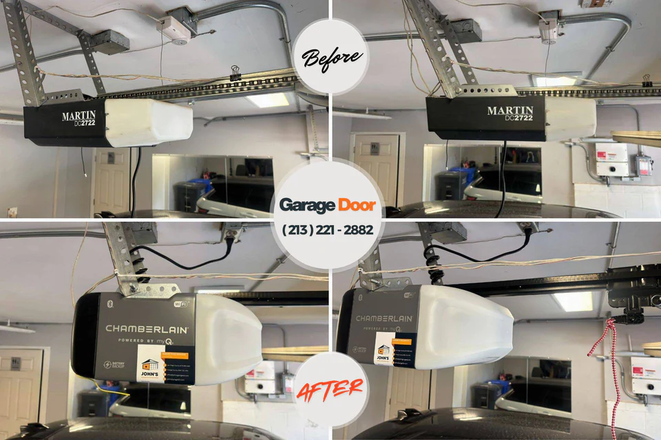 Before and after: garage door repair Mahanoy City, PA